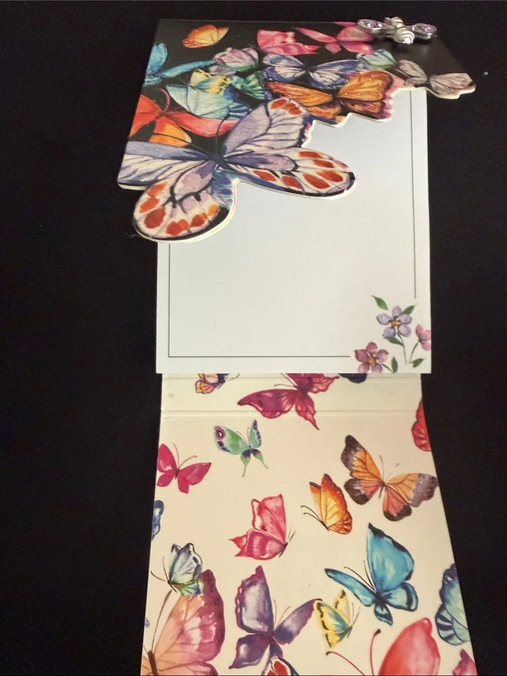 Floral & Butterfly Stationery Gift Set — Pink, Purple, Teal